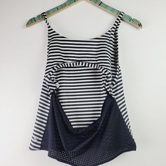 Joy Lab Striped Tank Top with Open Perforated Back - Picture 4 of 8